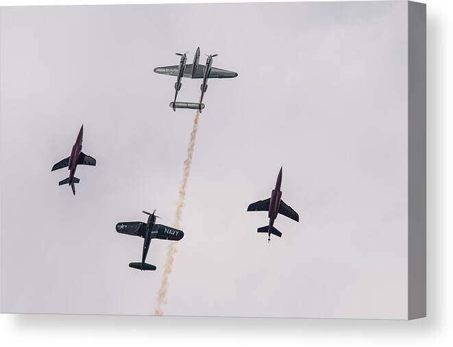 Airplane Canvas Print featuring the photograph Formation by Robert Krajnc