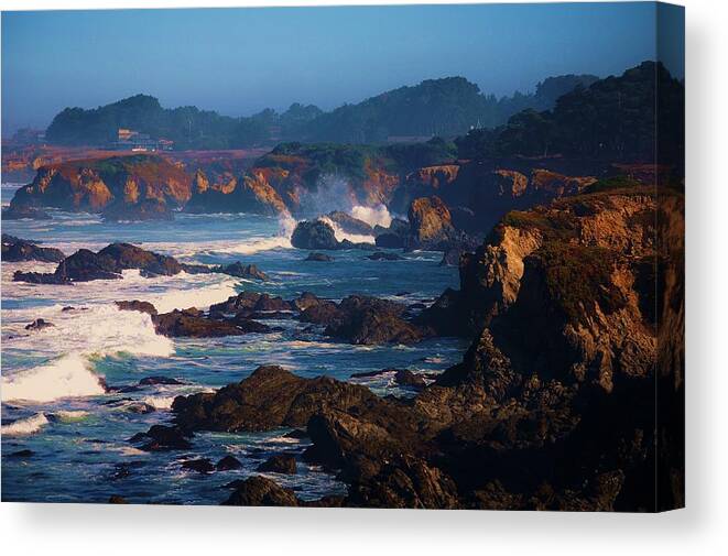 Fort Bragg Canvas Print featuring the photograph Fort Bragg Coastline by Helen Carson