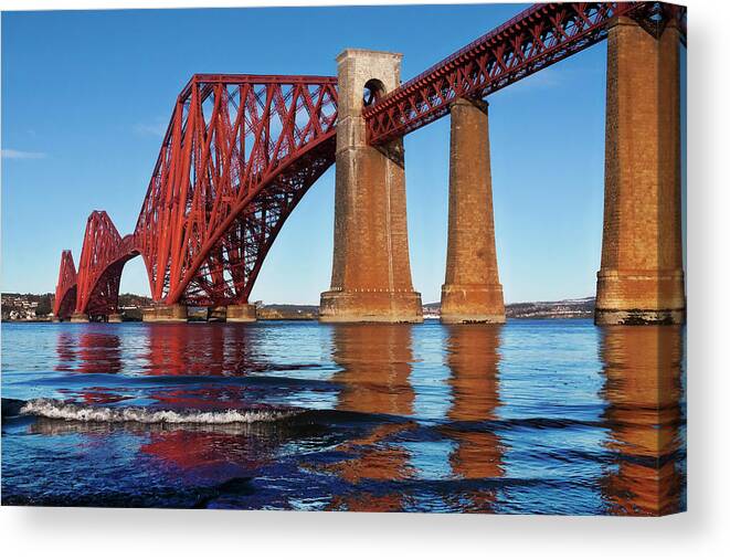 Forth Bridge Canvas Print featuring the photograph Forth Bridge by Micah Offman