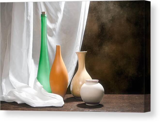 Vase Canvas Print featuring the photograph Four Vases I by Tom Mc Nemar