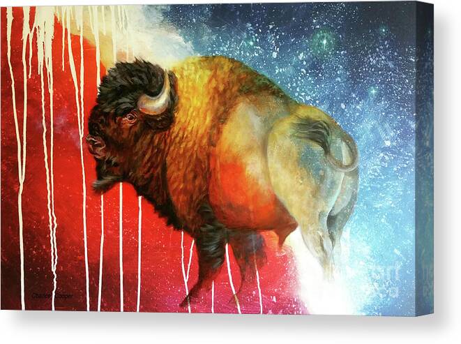 Wildlife Art Canvas Print featuring the painting Freedom Roams by Charice Cooper