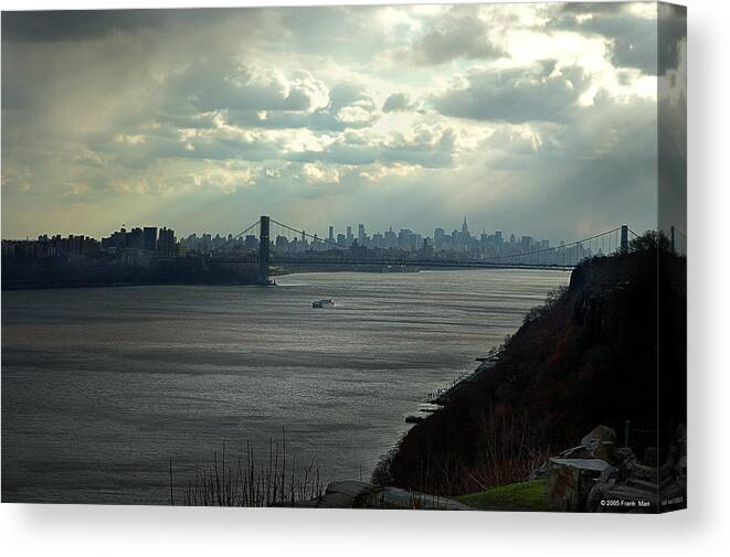 New York City Canvas Print featuring the photograph From the Jersey Side by Frank Mari