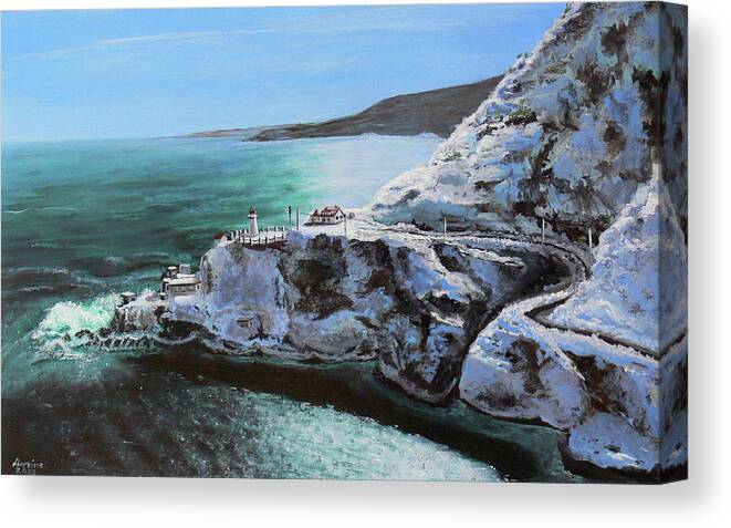 Fort Amherst Canvas Print featuring the painting Frosty Fort Amherst by Lorraine Vatcher