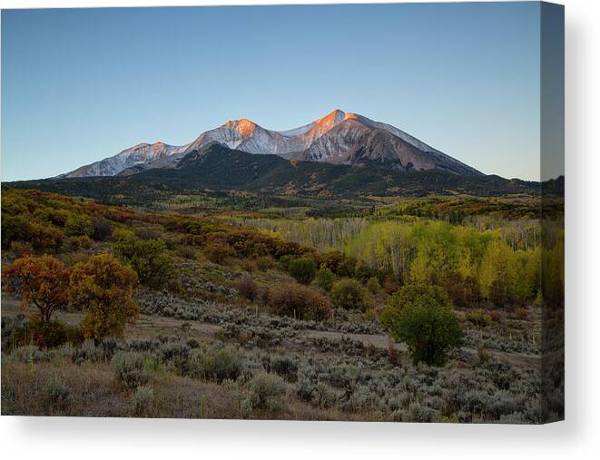 Sunrise Canvas Print featuring the photograph Frosty Sunrise by Nancy Dunivin