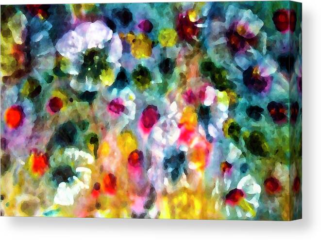 Flowers Canvas Print featuring the digital art Full Bloom by Don Wright