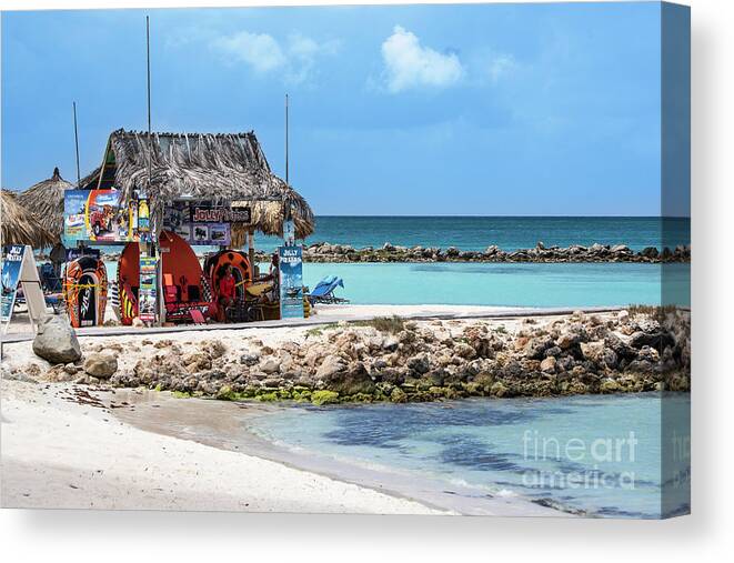 Aruba Canvas Print featuring the photograph Fun In The Sun by Judy Wolinsky