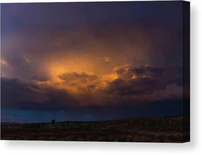 Sunset Canvas Print featuring the photograph Gallup Dreaming by TM Schultze