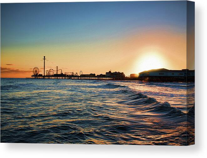 Galveston Island Canvas Print featuring the photograph Galveston Island by Steven Michael