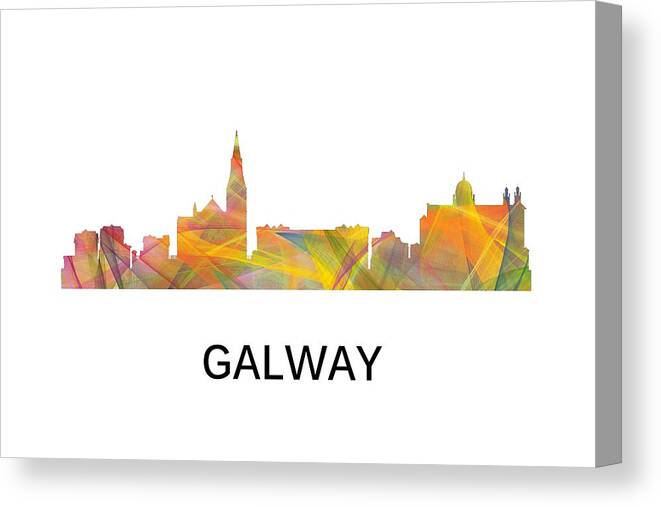 Galway Ireland Skyline Canvas Print featuring the digital art Galway Ireland Skyline by Marlene Watson