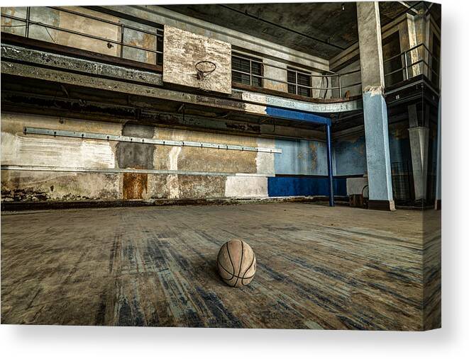 Basketball Canvas Print featuring the photograph Game on by Rob Dietrich