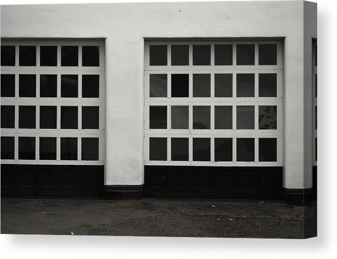 Color Canvas Print featuring the photograph Garage In Colour by Kreddible Trout