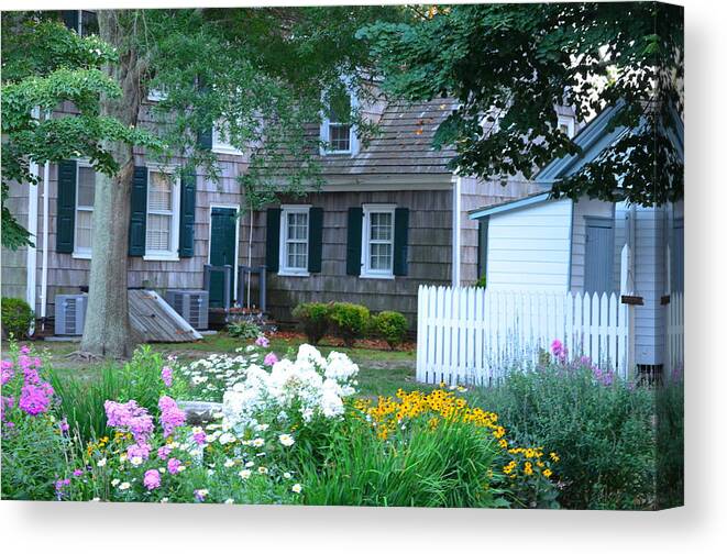 Garden Canvas Print featuring the photograph Gardens at the Burton-Ingram House - Lewes Delaware by Kim Bemis