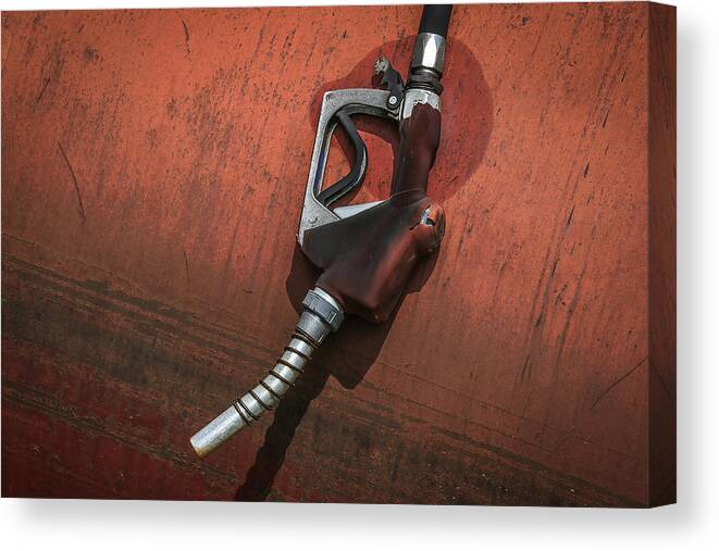 Fuel Canvas Print featuring the photograph Gas Pump by Ray Congrove