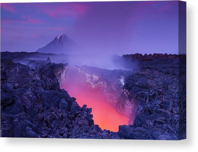 Night Canvas Print featuring the photograph Gate To Hell by Denis Budkov