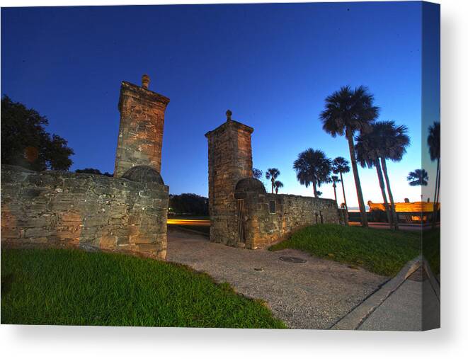 St. Augustine Canvas Print featuring the photograph Gates of the City by Robert Och