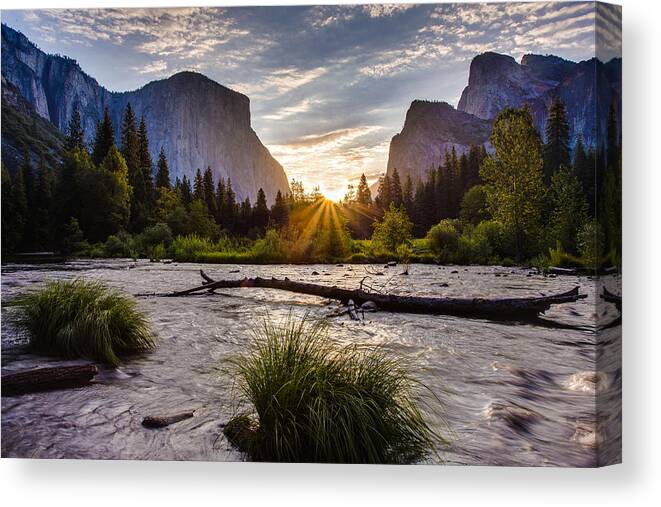 Yosemite National Park Canvas Print featuring the photograph Gates of the Valley by Adam Mateo Fierro