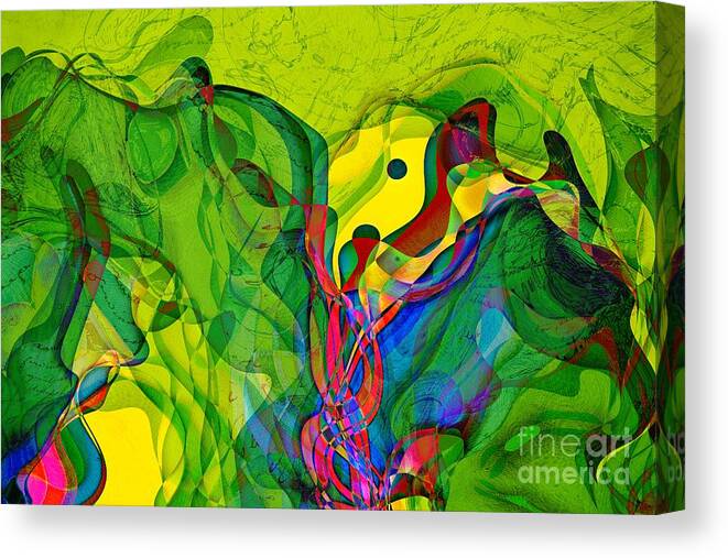 Abstract Canvas Print featuring the digital art Geomox - 23 by Variance Collections