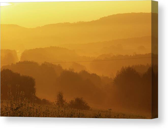 Germany Canvas Print featuring the photograph German Sunrise by Rebekah Zivicki