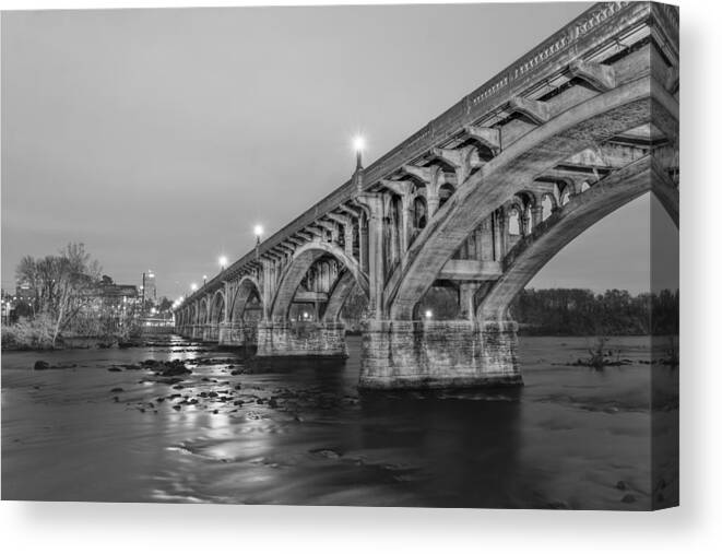 Bridges Canvas Print featuring the photograph Gervais Street Bridge by Harry B Brown