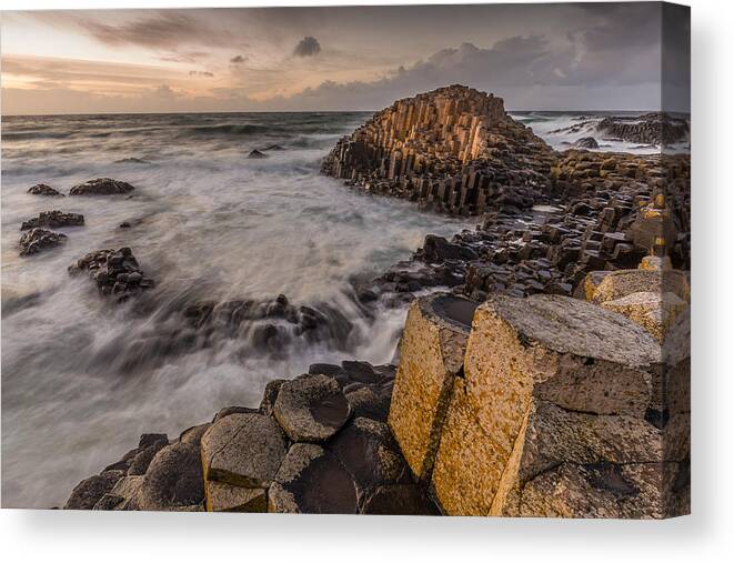 Giants Canvas Print featuring the photograph Giants Causeway 3 by Nigel R Bell
