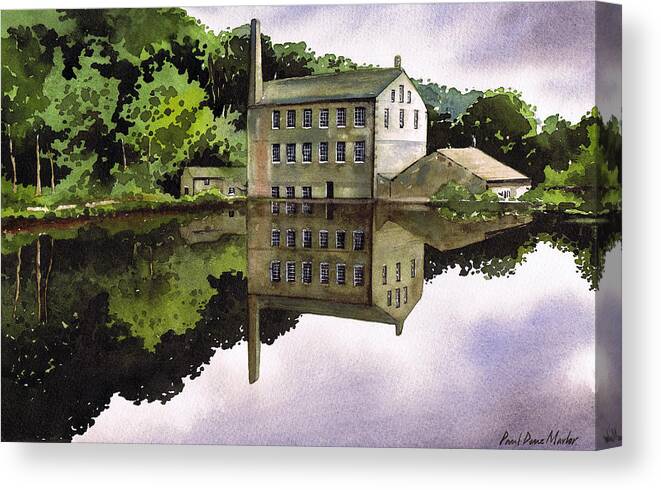 Mill Canvas Print featuring the painting Gibson Mill by Paul Dene Marlor