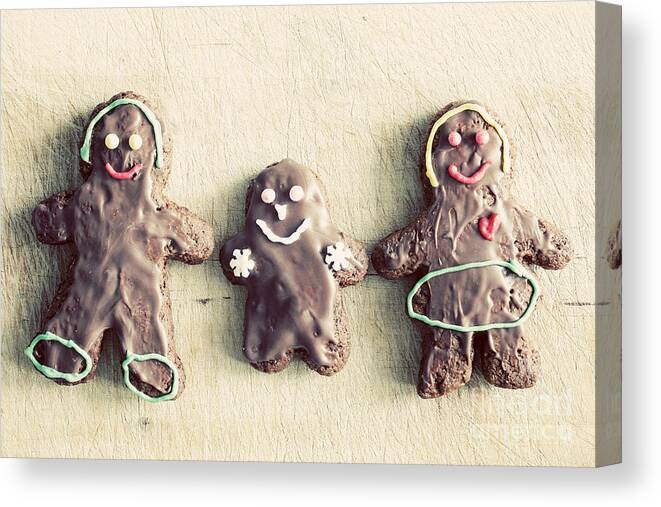 Gingerbread Canvas Print featuring the photograph Gingerbread family by Michal Bednarek