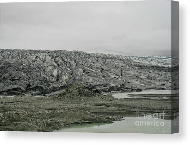 Cracks Canvas Print featuring the photograph Glacier in Iceland by Patricia Hofmeester