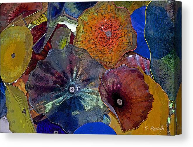 Colorful Abstract Canvas Print featuring the photograph Glass Ceiling by Cheri Randolph
