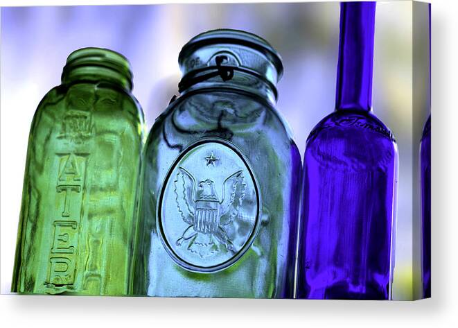 Green Canvas Print featuring the photograph Glass by Dart Humeston