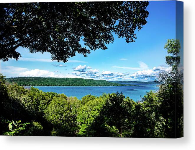 Glen Lake Canvas Print featuring the photograph Glen Lake by Onyonet Photo studios