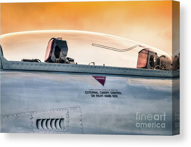Airshow Canvas Print featuring the photograph Golden Sky by Lawrence Burry
