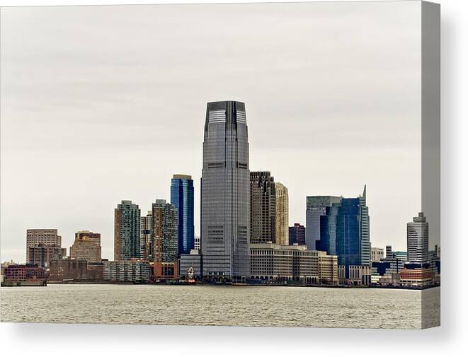 Goldman Sachs Canvas Print featuring the photograph Goldman Sachs tower. by Elena Perelman