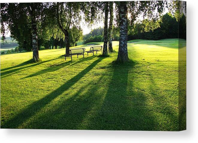 Golf Course Canvas Print featuring the photograph Golf Course by Mariel Mcmeeking