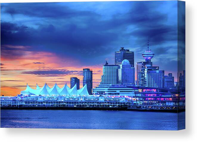Ocean Canvas Print featuring the photograph Good Morning Vancouver by John Poon