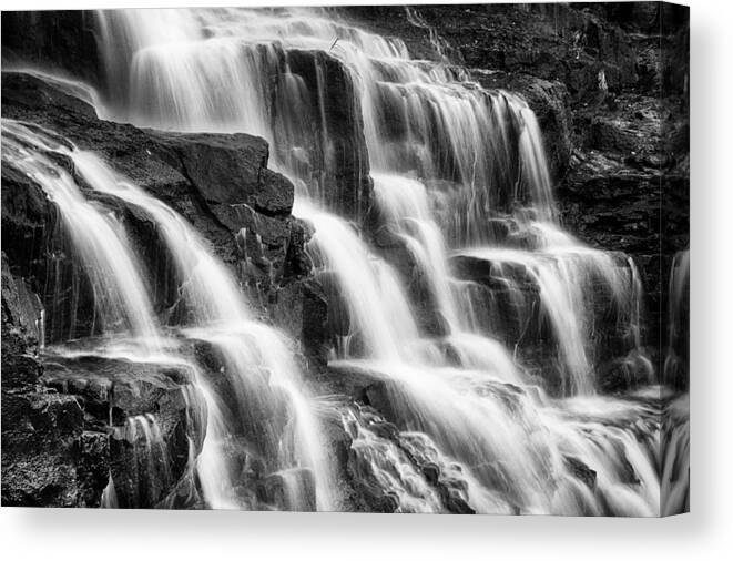 Minnesota Canvas Print featuring the photograph Goosebeery Falls by CA Johnson