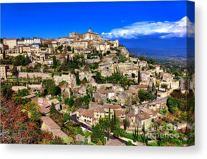 France Canvas Print featuring the photograph Gordes by Olivier Le Queinec