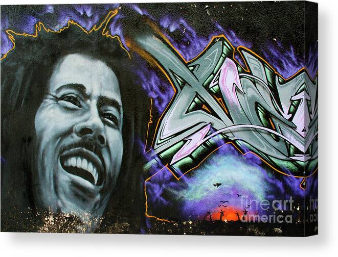 Marley Canvas Print featuring the photograph Graffiti Magic by Bob Christopher