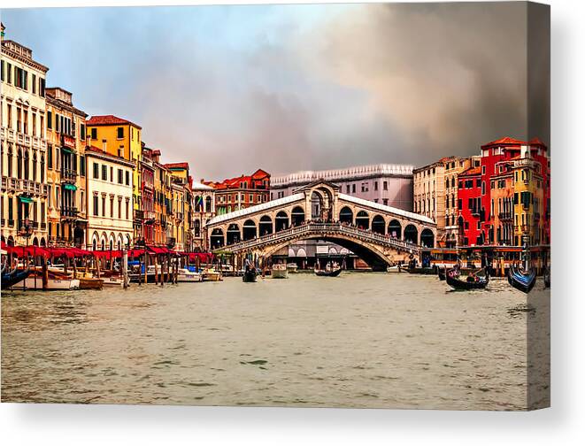 City Canvas Print featuring the photograph Grand Canal by Maria Coulson