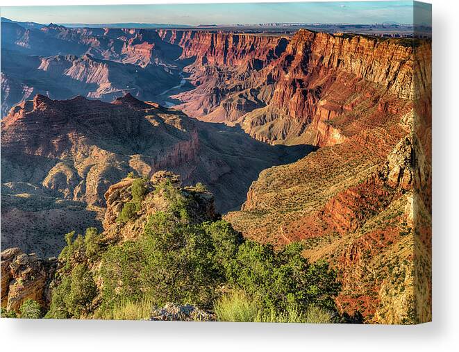 Arizona Canvas Print featuring the photograph Grand Canyon and Colorado River 7R2_DSC2022_08152017 by Greg Kluempers
