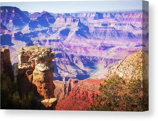 Grand Canyon Canvas Print featuring the photograph Grand Canyon Arizona 5 by Tatiana Travelways