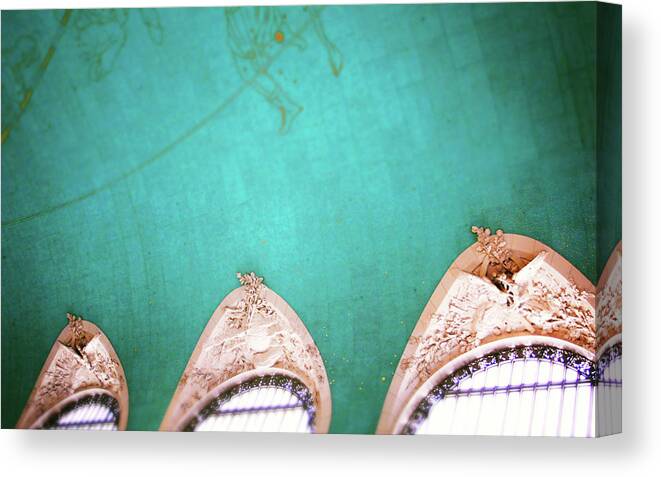Grand Central Station Canvas Print featuring the photograph Grand Central Windows- by Linda Woods by Linda Woods