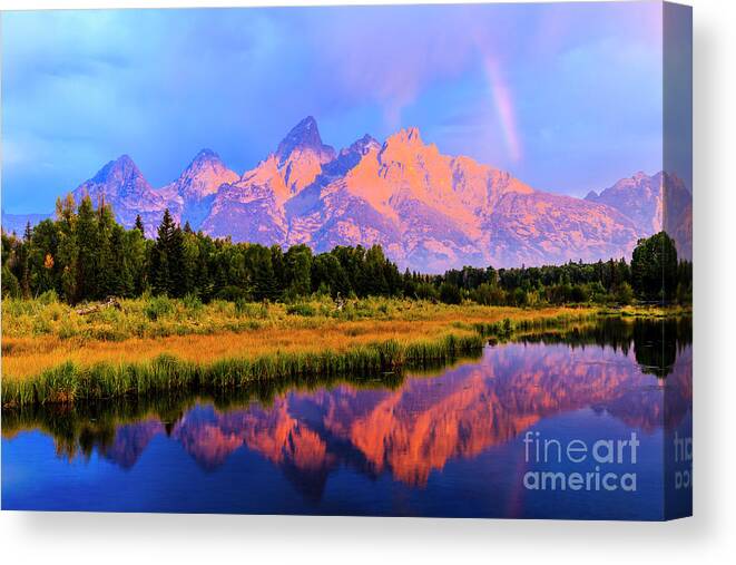Grand Teton National Park Canvas Print featuring the photograph Grand Teton Sunrise by Ben Graham