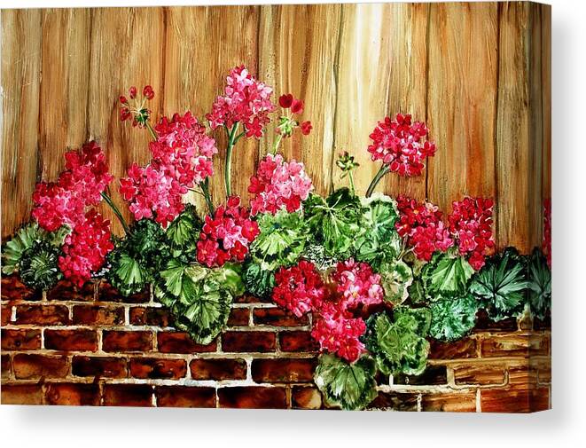 Flowers Canvas Print featuring the painting Grandmothers Gift by Pamela Lee