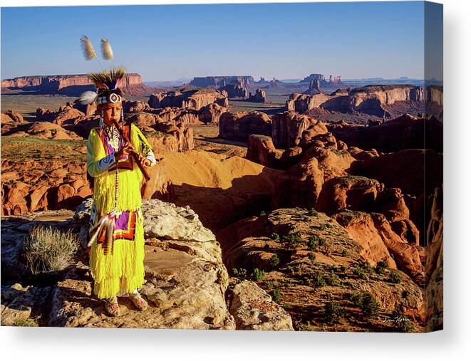 Monument Valley Canvas Print featuring the photograph Grass Dancer by Dan Norris