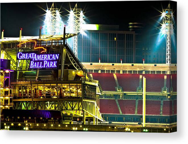 Great American Ballpark Canvas Print featuring the photograph Great American Ballpark by Keith Allen