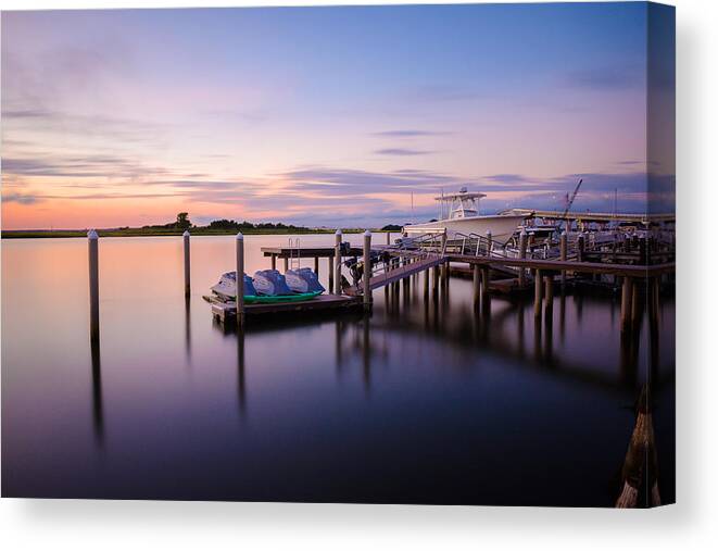 Sunset Canvas Print featuring the photograph Great Egg Harbor Sunset by Mark Rogers