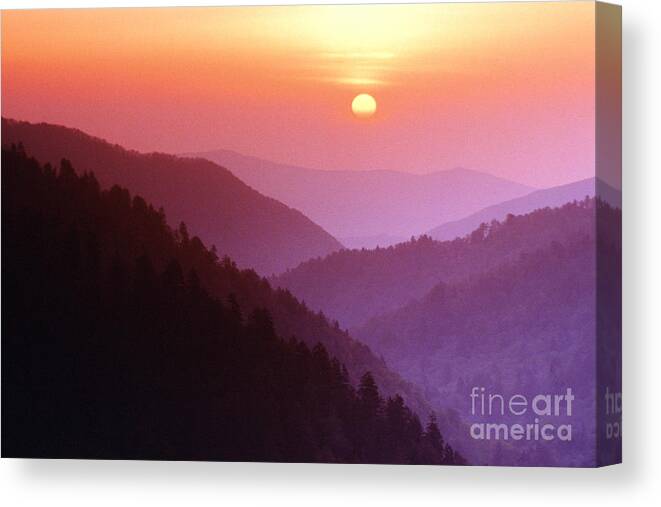 Great Smoky National Park Canvas Print featuring the photograph Great Smoky Mountains National Park, Tn by Michael P. Gadomski