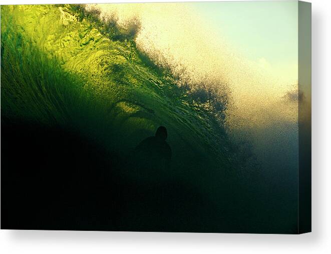 Surfing Canvas Print featuring the photograph Green And Black by Nik West