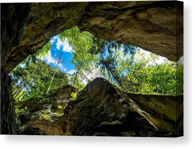 Canyon Canvas Print featuring the photograph Green Canyon by Andreas Berthold