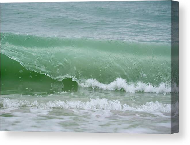 Wave Canvas Print featuring the photograph Green Wave by Artful Imagery